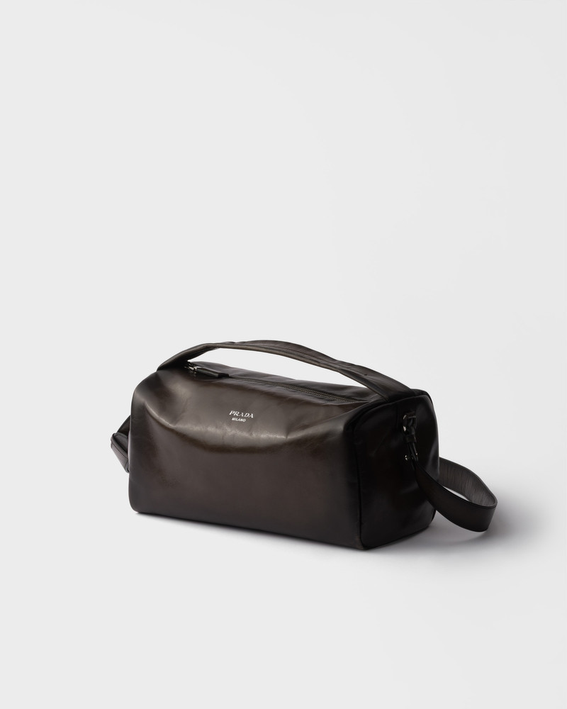 Antiqued leather shoulder bag 3
