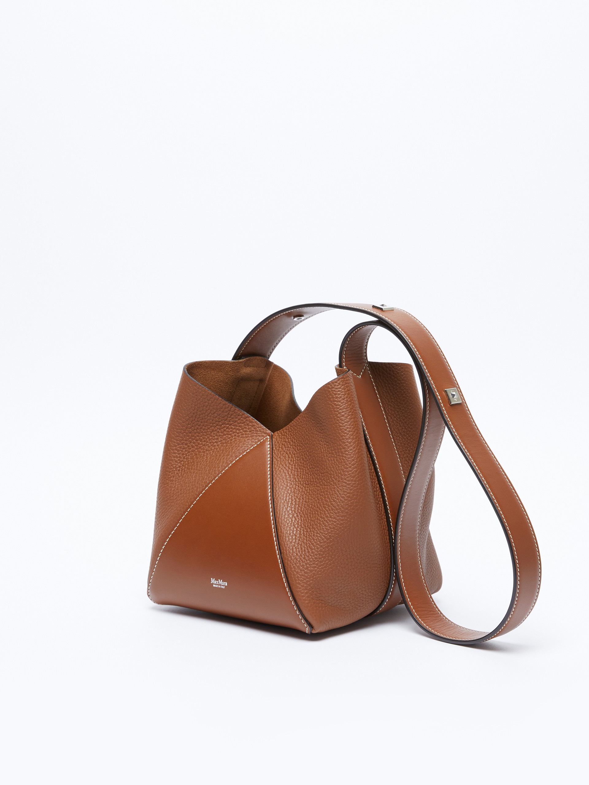 MMBUCKETS Small bucket bag in deer-print leather - 2