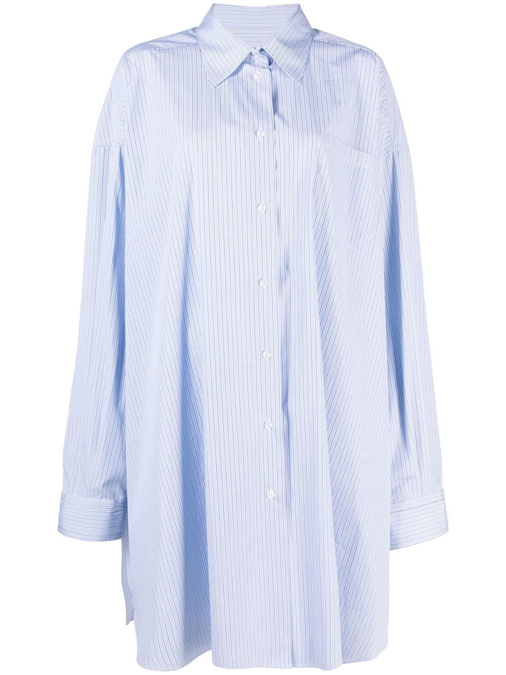 striped long-sleeved shirt - 1