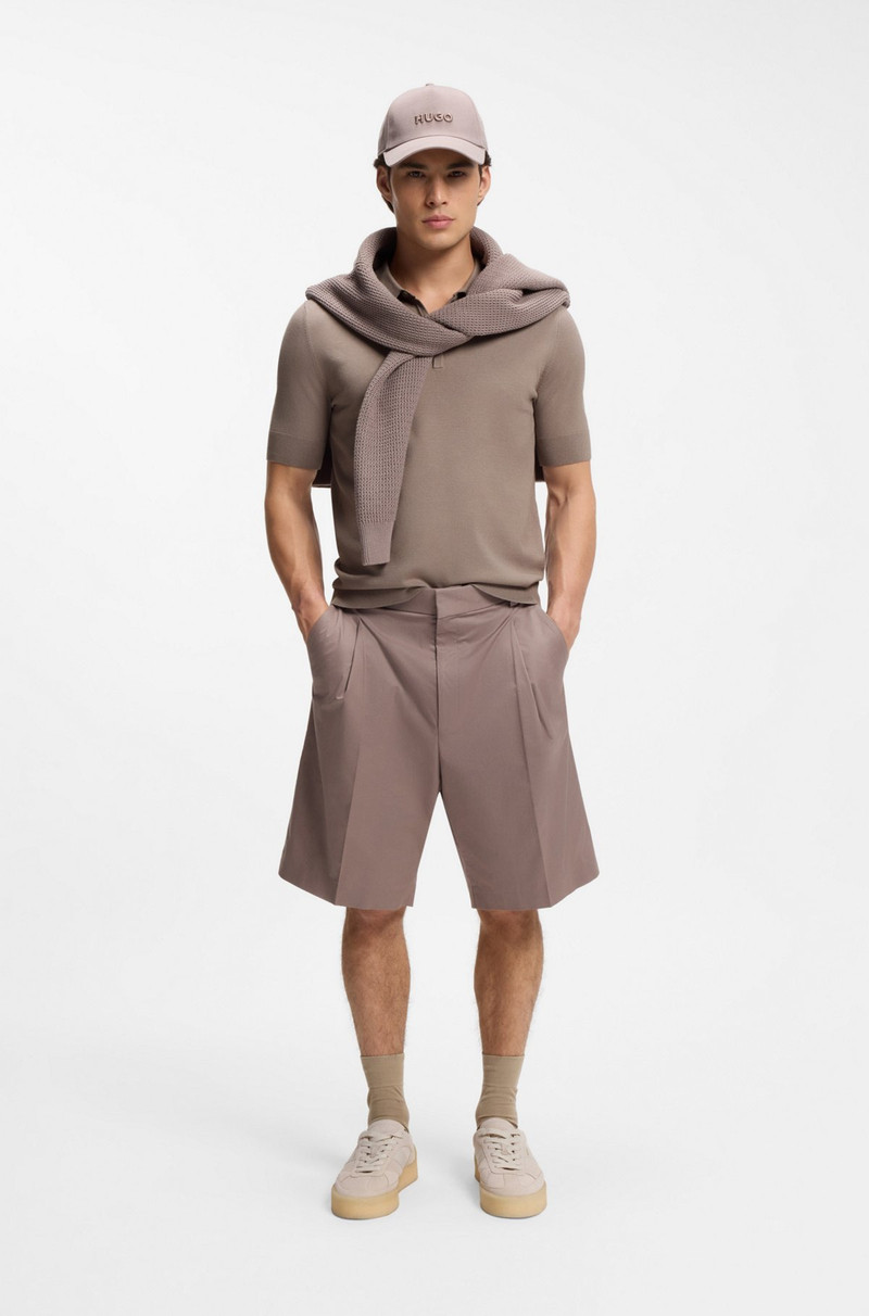 HUGO KNIT POLO SWEATER WITH COVERED PLACKET outlook