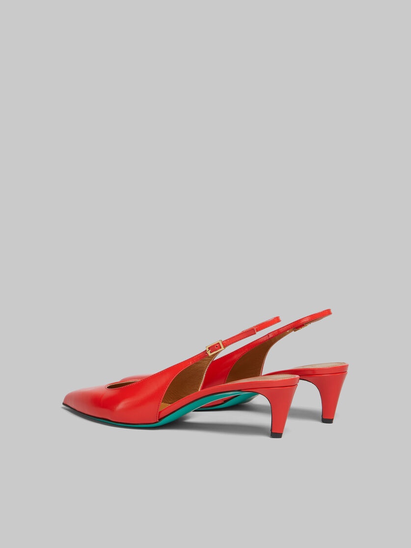 RED PALMELLATO LEATHER RHYTHM SLINGBACK - 3
