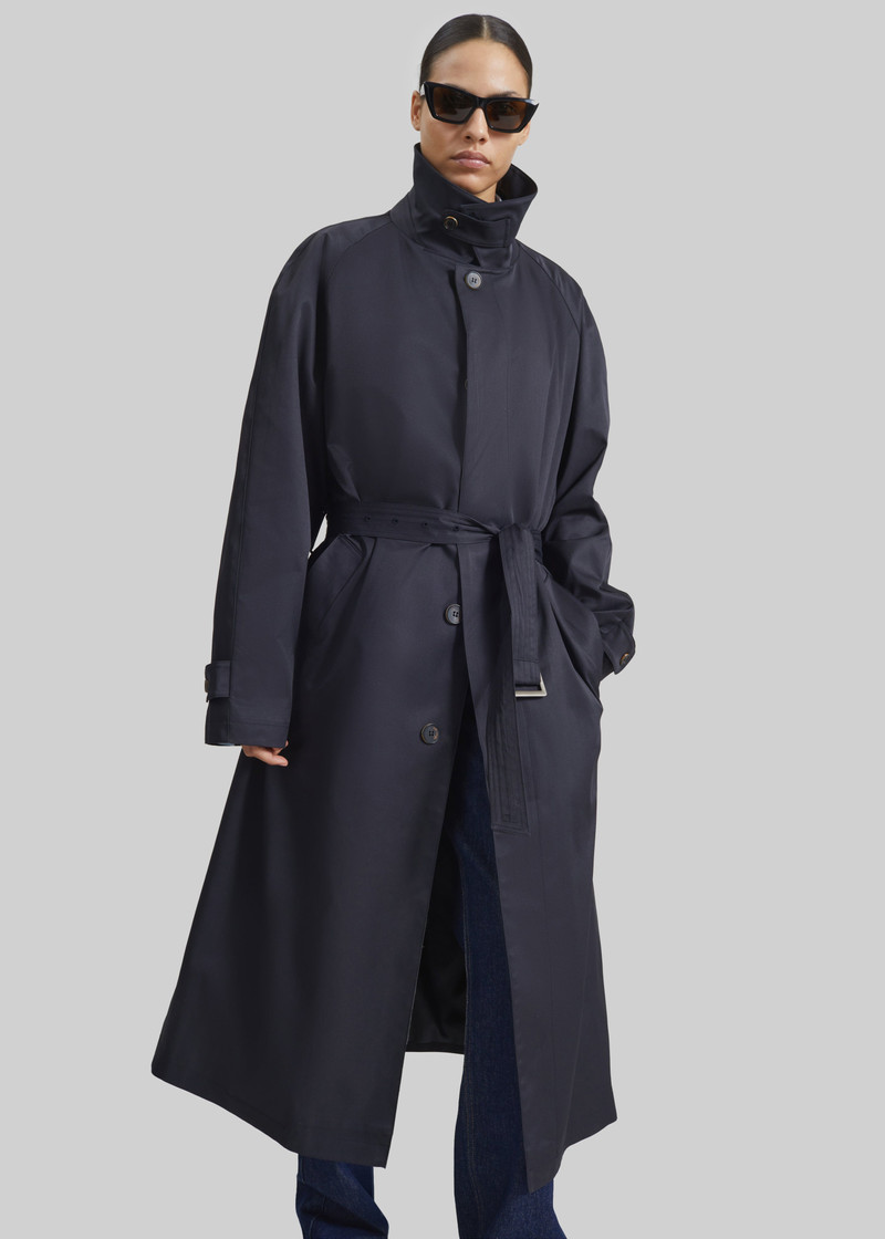 Berlare Trench Coat - Dark Navy 3