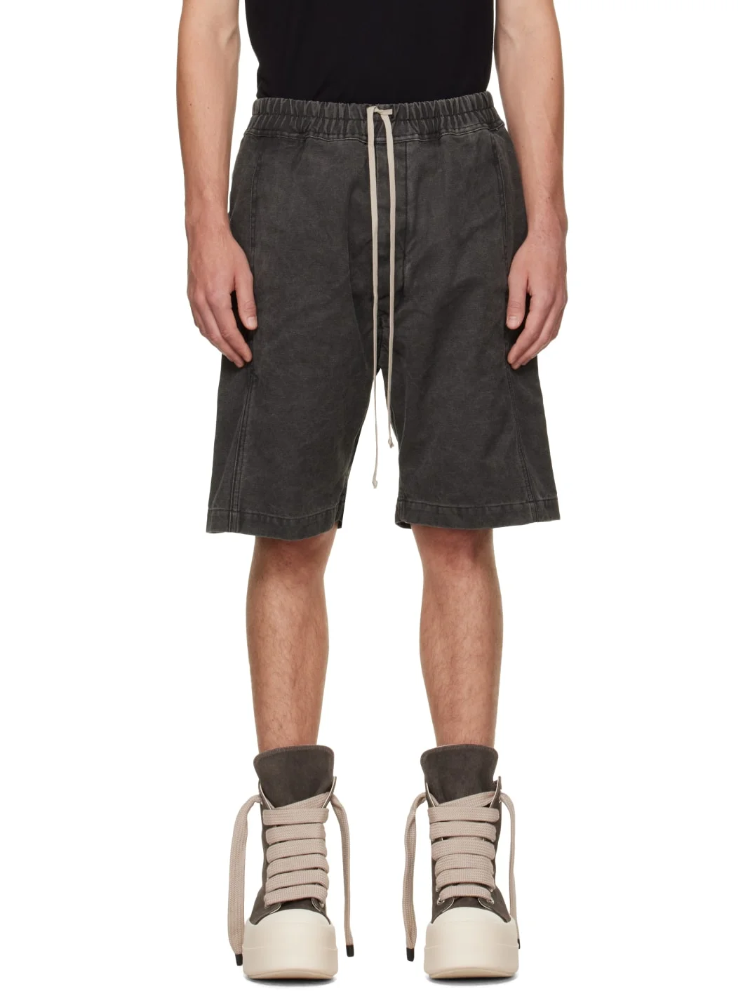 Gray Tower Pusher Shorts - 1