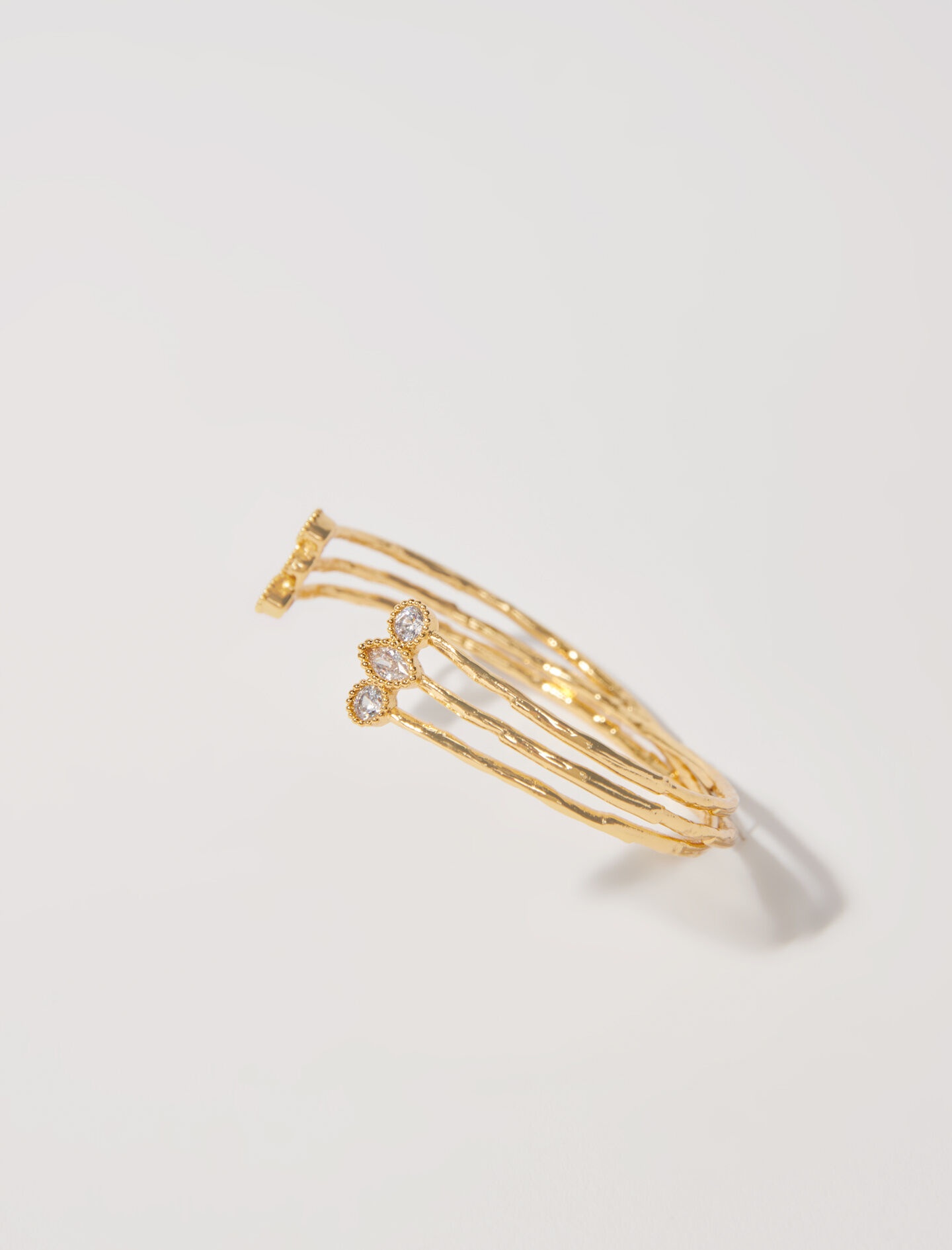 Gold-plated recycled brass bracelet - 4