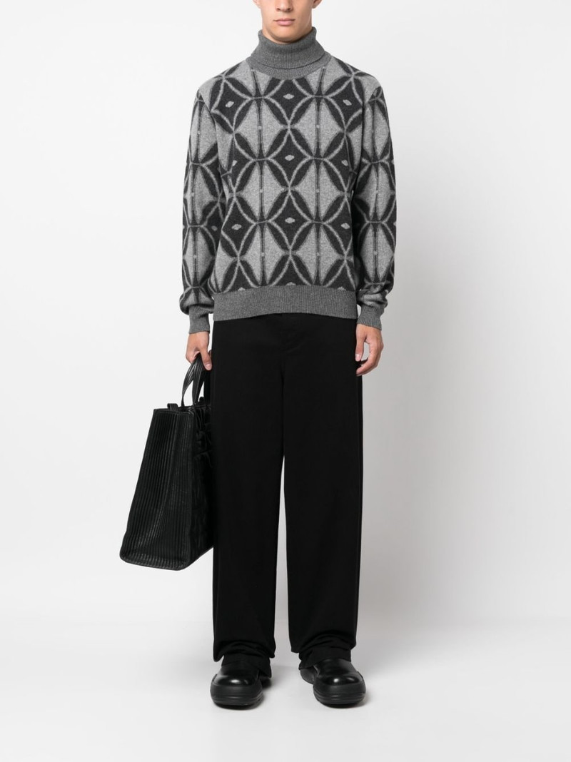 Etro pattern-intarsia roll-neck jumper outlook