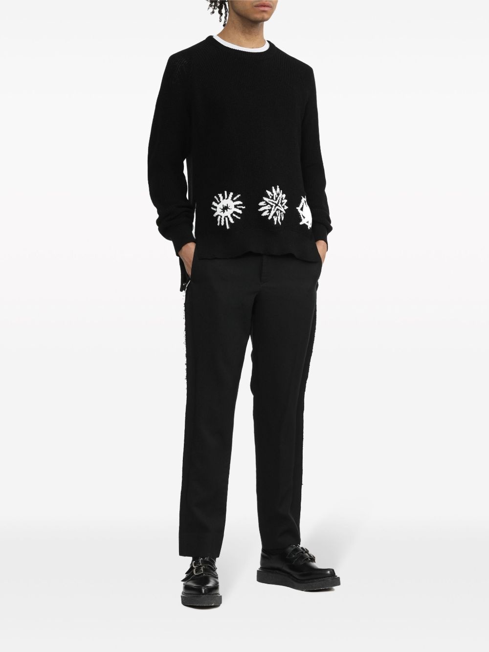 mid-rise straight-leg trousers - 3