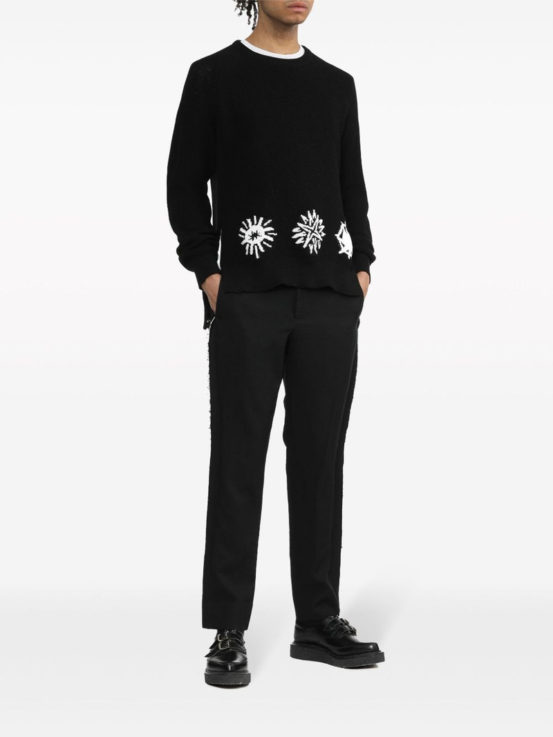 BLACK COMME des GARÇONS mid-rise straight-leg trousers outlook