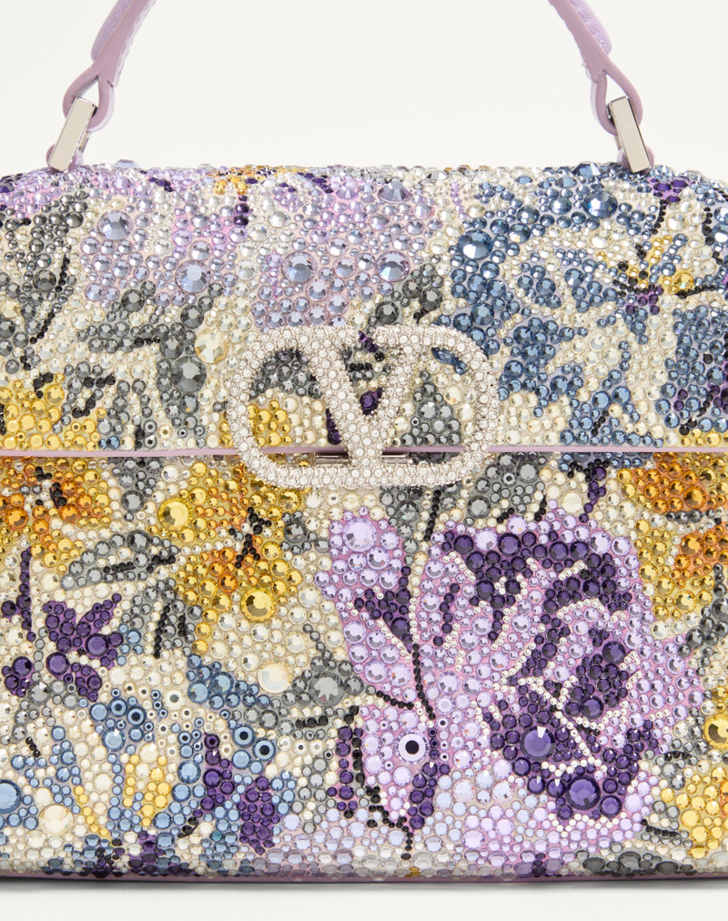 VALENTINO GARAVANI VSLING MINI HANDBAG WITH FLOWERISM RHINESTONE MOTIF AND JEWEL LOGO 8