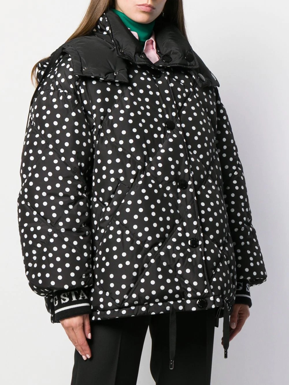 reversible polka dot puffer jacket - 3