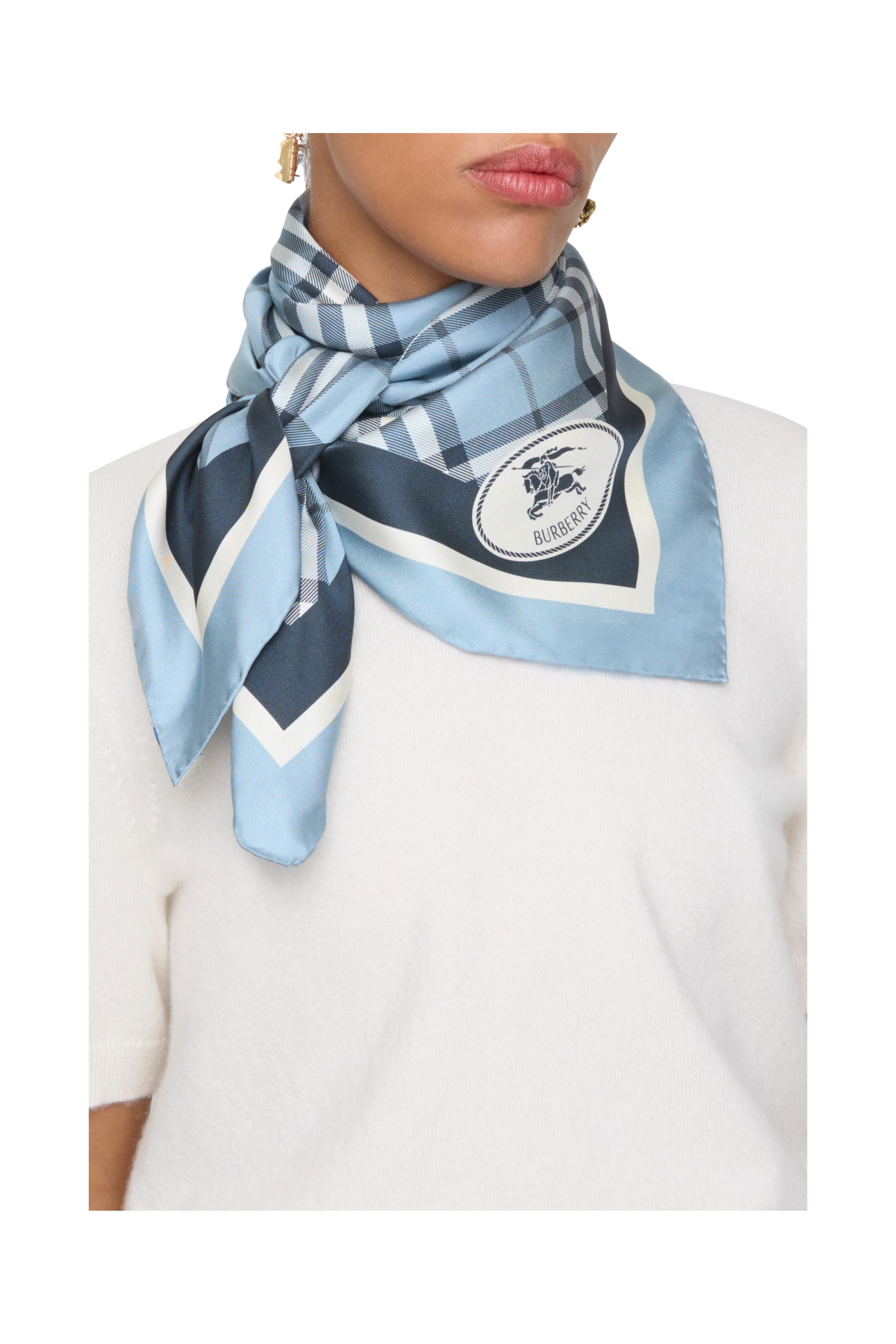 burberry Check Silk Scarf in Bank at Nordstrom - 2