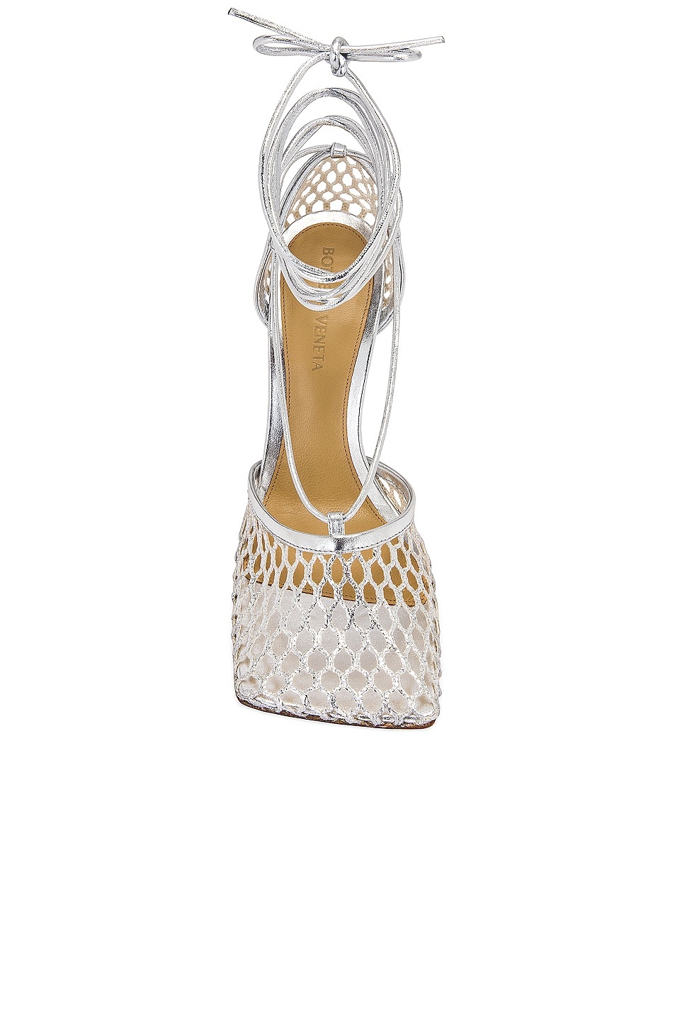 Stretch Metallic Leather Sandals - 4