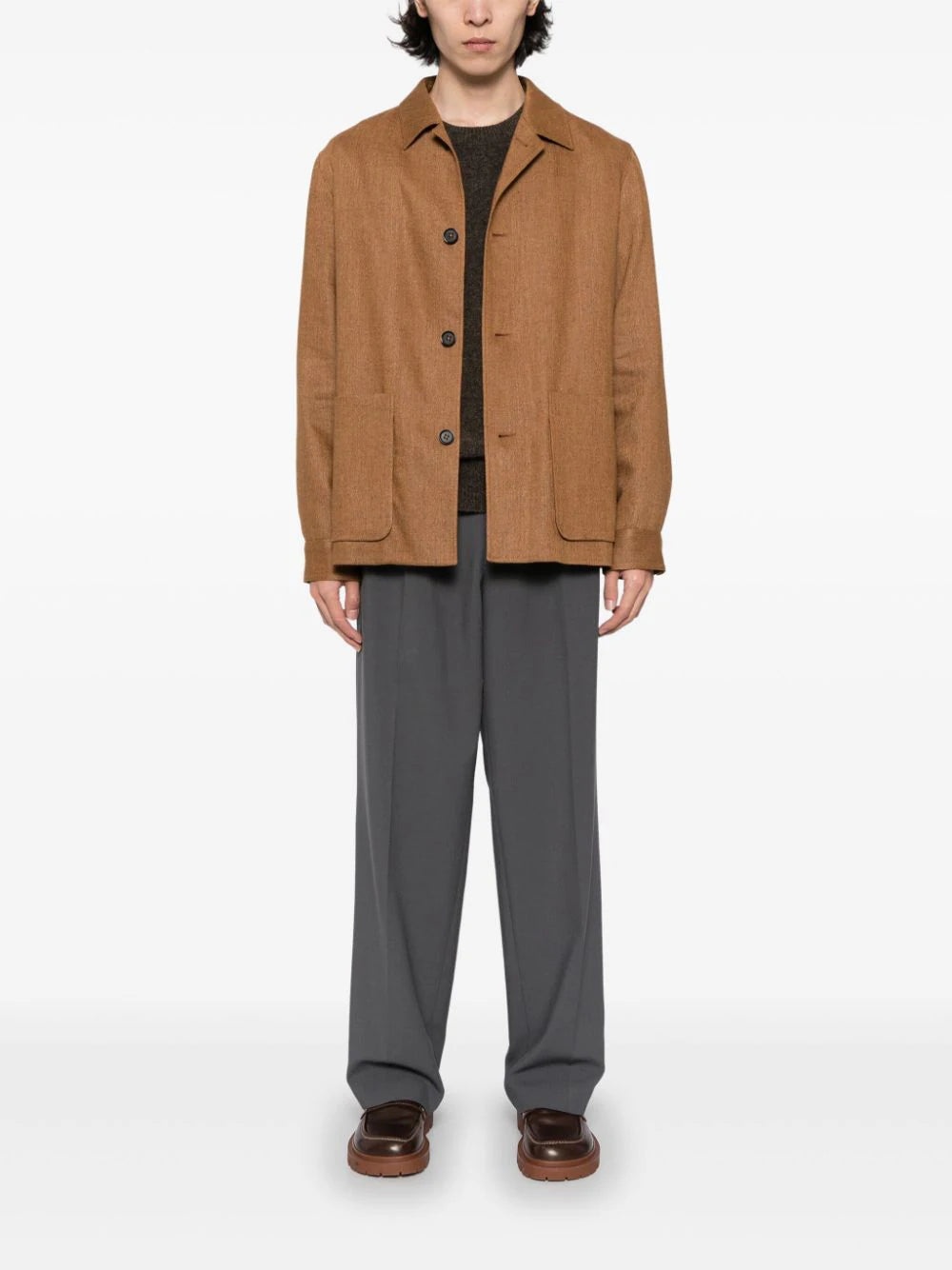 PATCH-POCKET BUTTON-FASTENING JACKET - 2