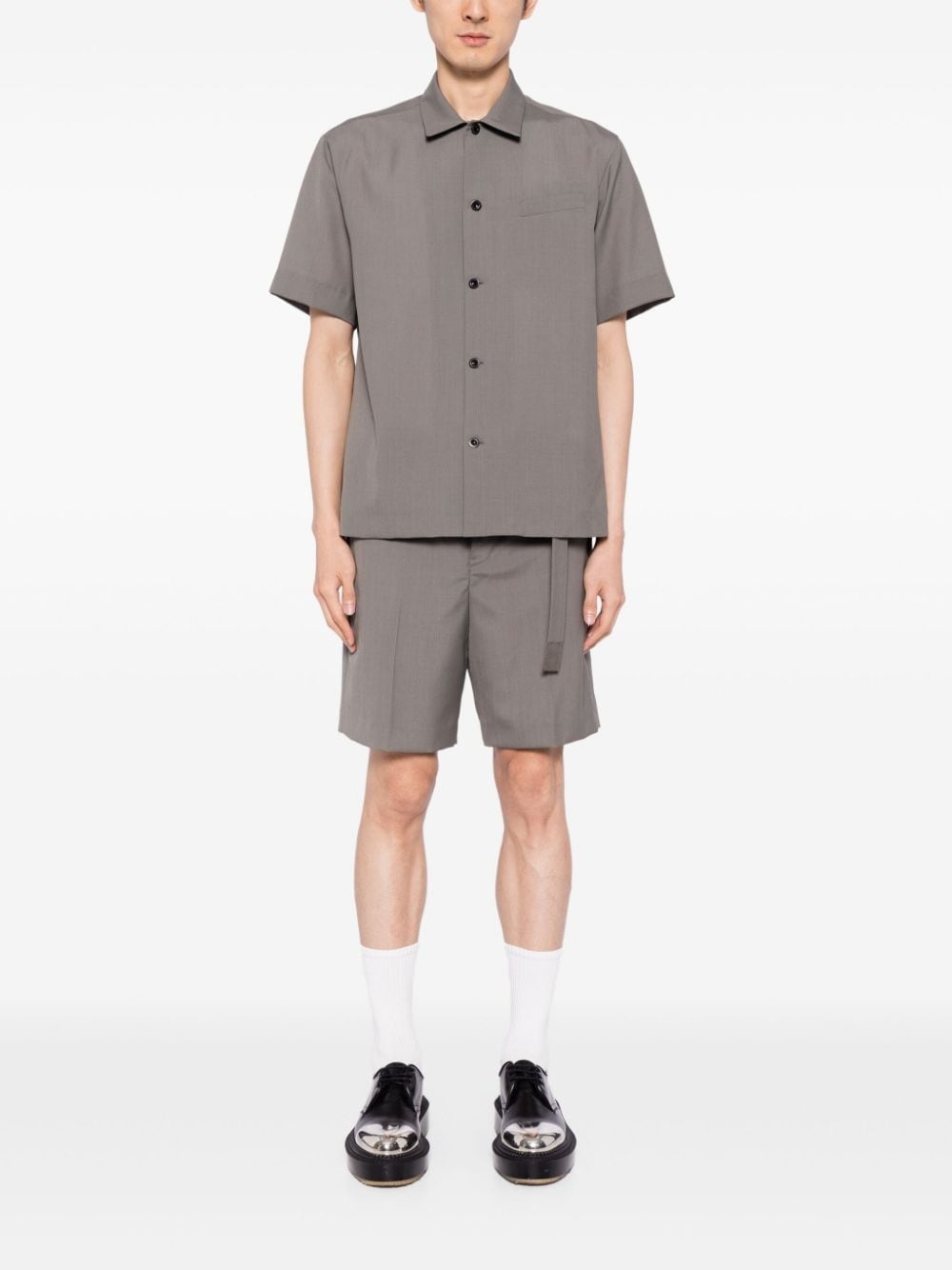 Belted mid-rise shorts - 2