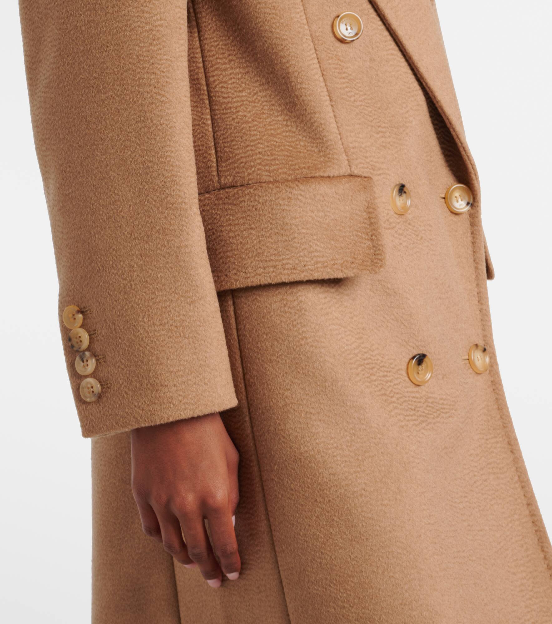 Cosa double-breasted camel hair coat - 5