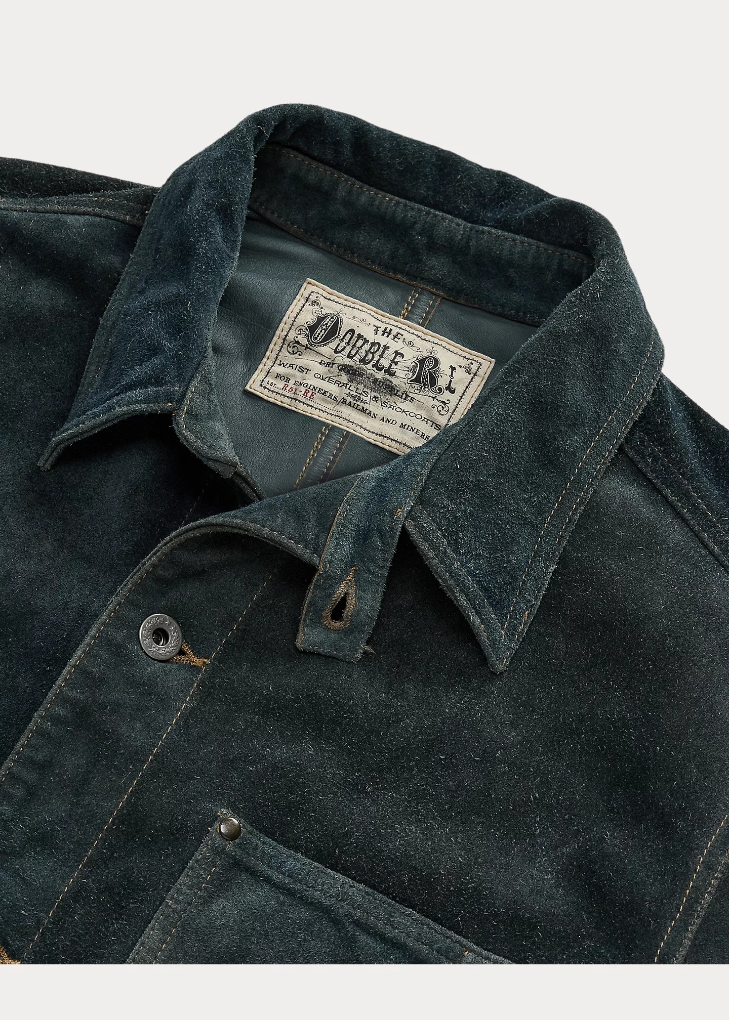 Indigo Roughout Suede Jacket - 3