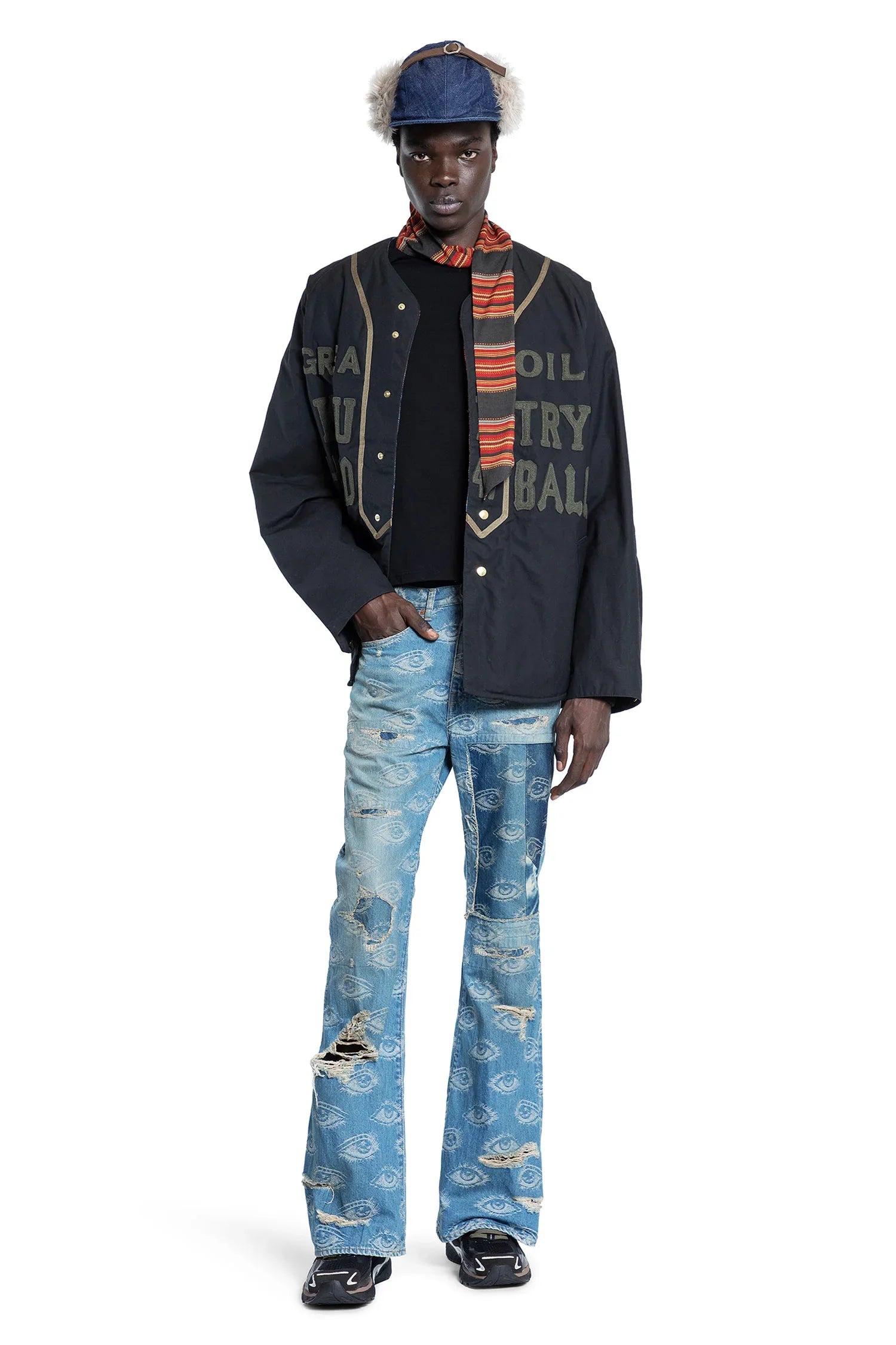 Cotton-Weather-Oil-Coated-Baseball-Blouson - 4
