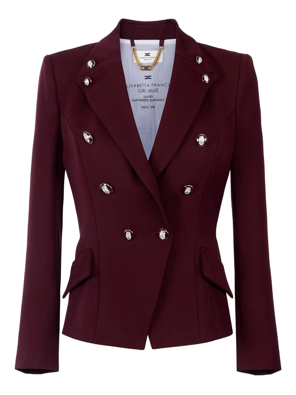 double-breasted enamelled-buttons blazer - 1