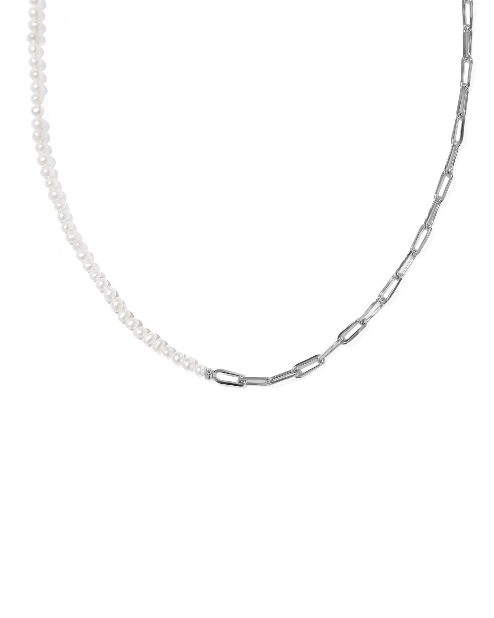 Markie Silver Half Chain Necklace - 1