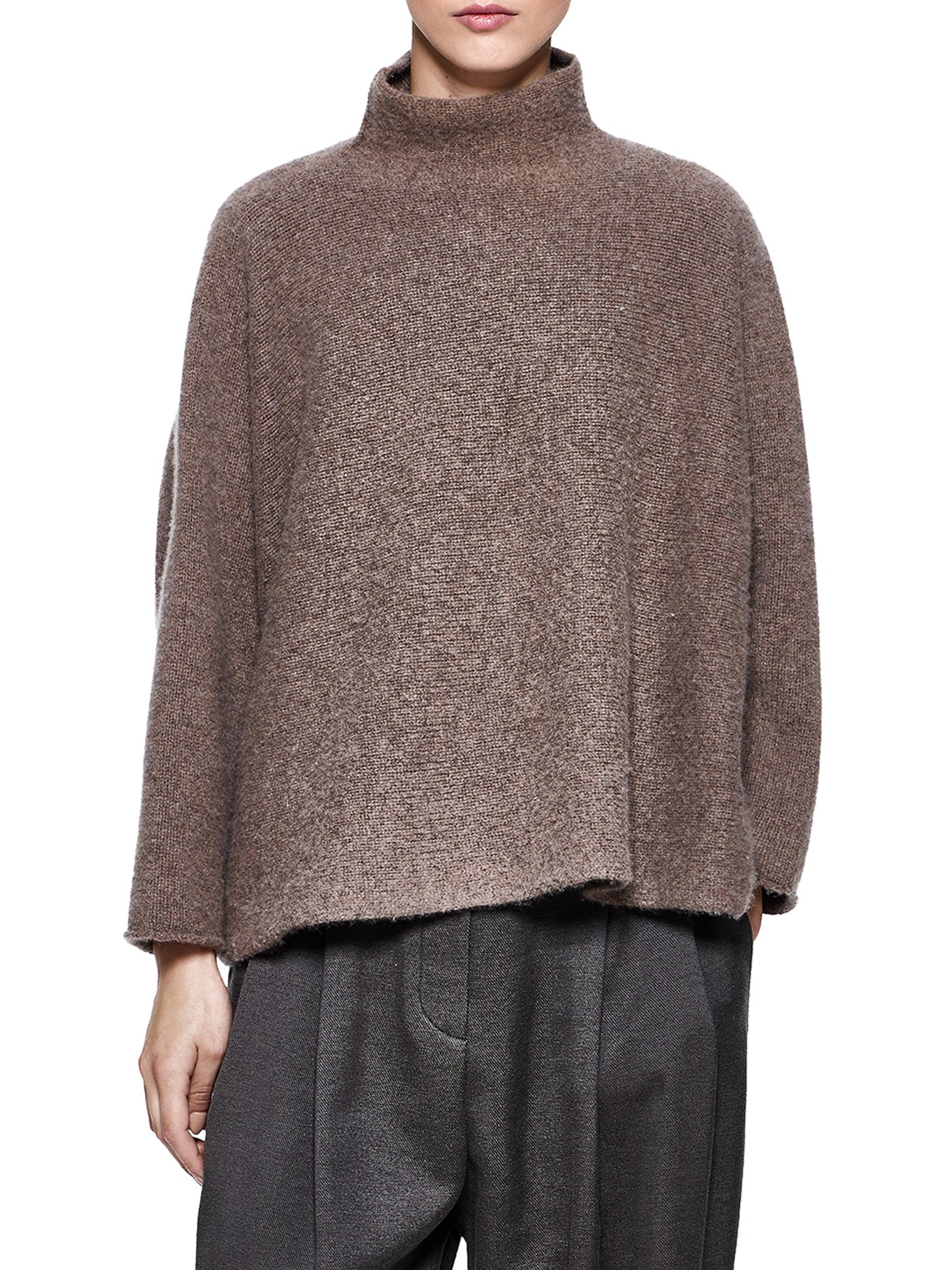 CASHMERE HIGH NECK SWEATER - 3