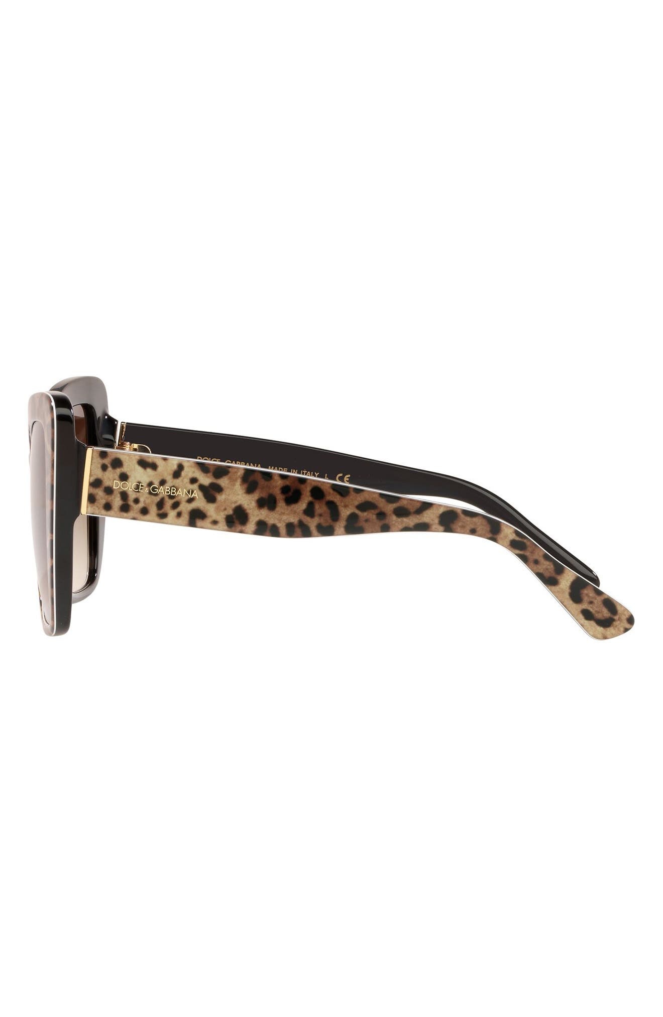 Dolce&Gabbana 54mm Gradient Butterfly Sunglasses in Black Brown at Nordstrom - 2