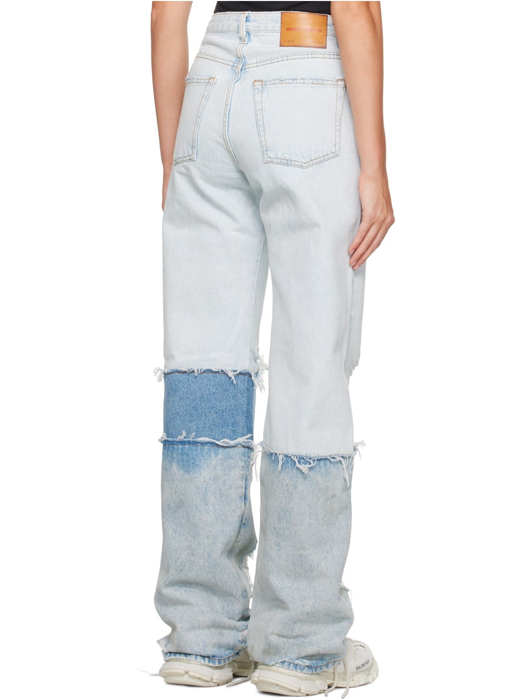 Blue Layered Jeans - 3