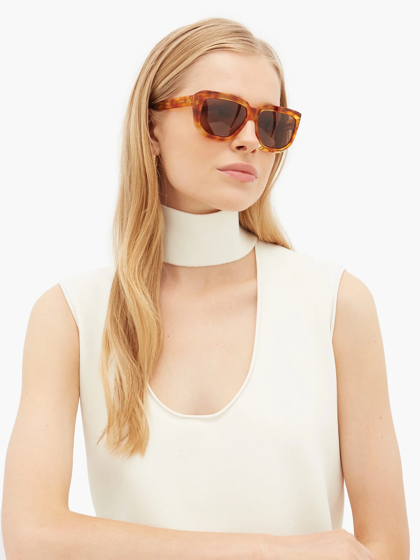 Oversized D-frame acetate sunglasses - 3