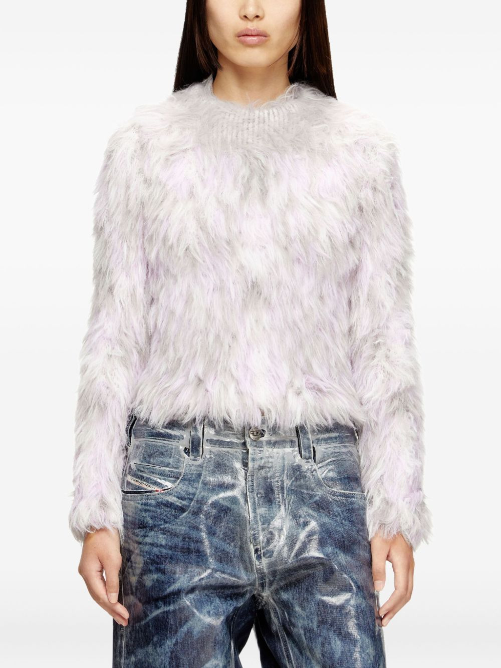 long-sleeve textured sweater - 3