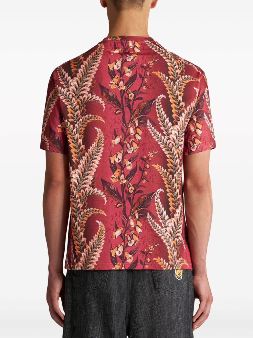 Foliage-print cotton T-shirt - 3