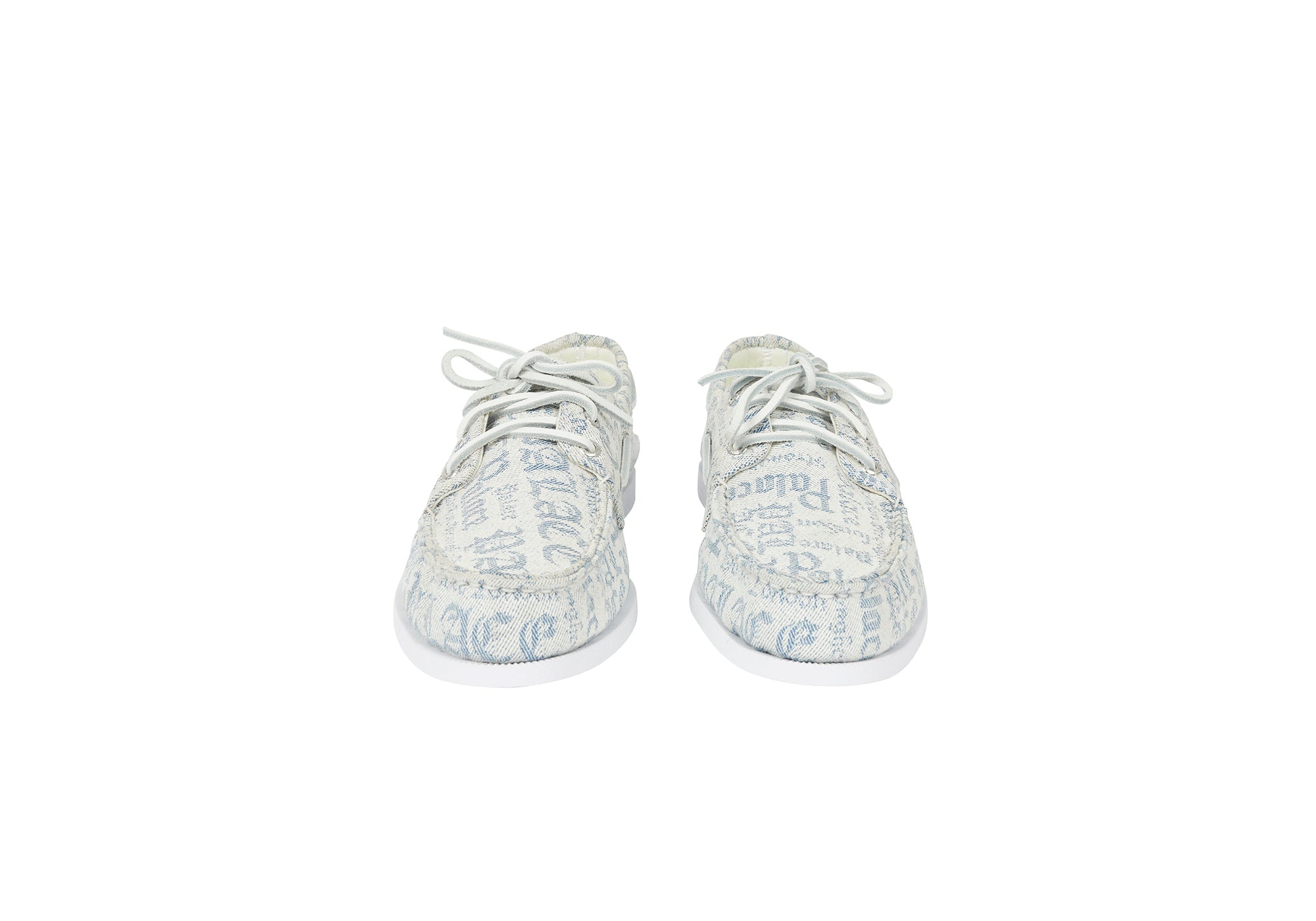 PALACE SPERRY CLOUD AUTHENTIC ORIGINAL 3 EYE DENIM BOATSHOE WHITE - 3