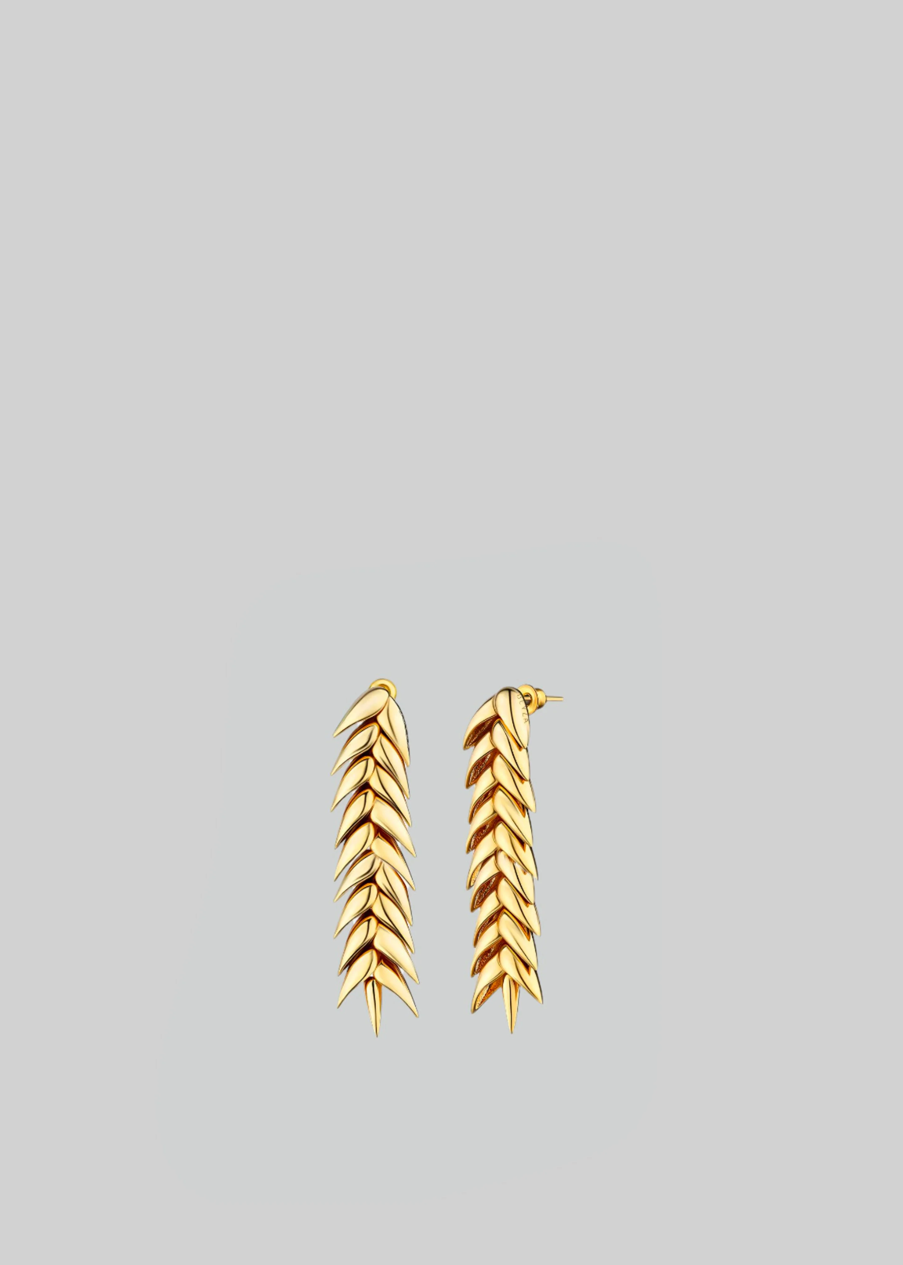 Bevza Spikelet Medium Earrings - Gold - 1