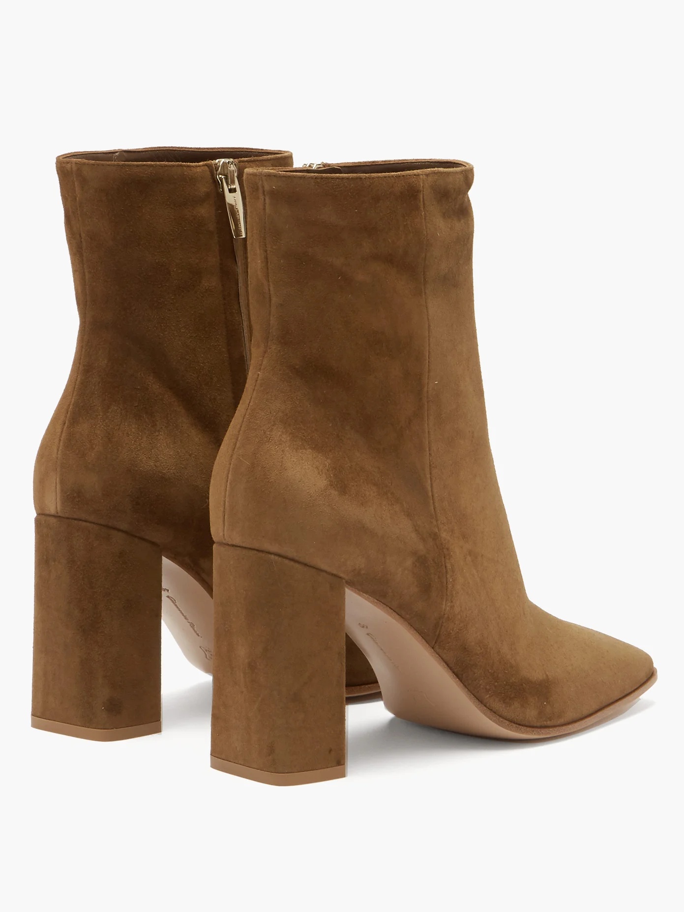 Square-toe 85 suede ankle boots - 4