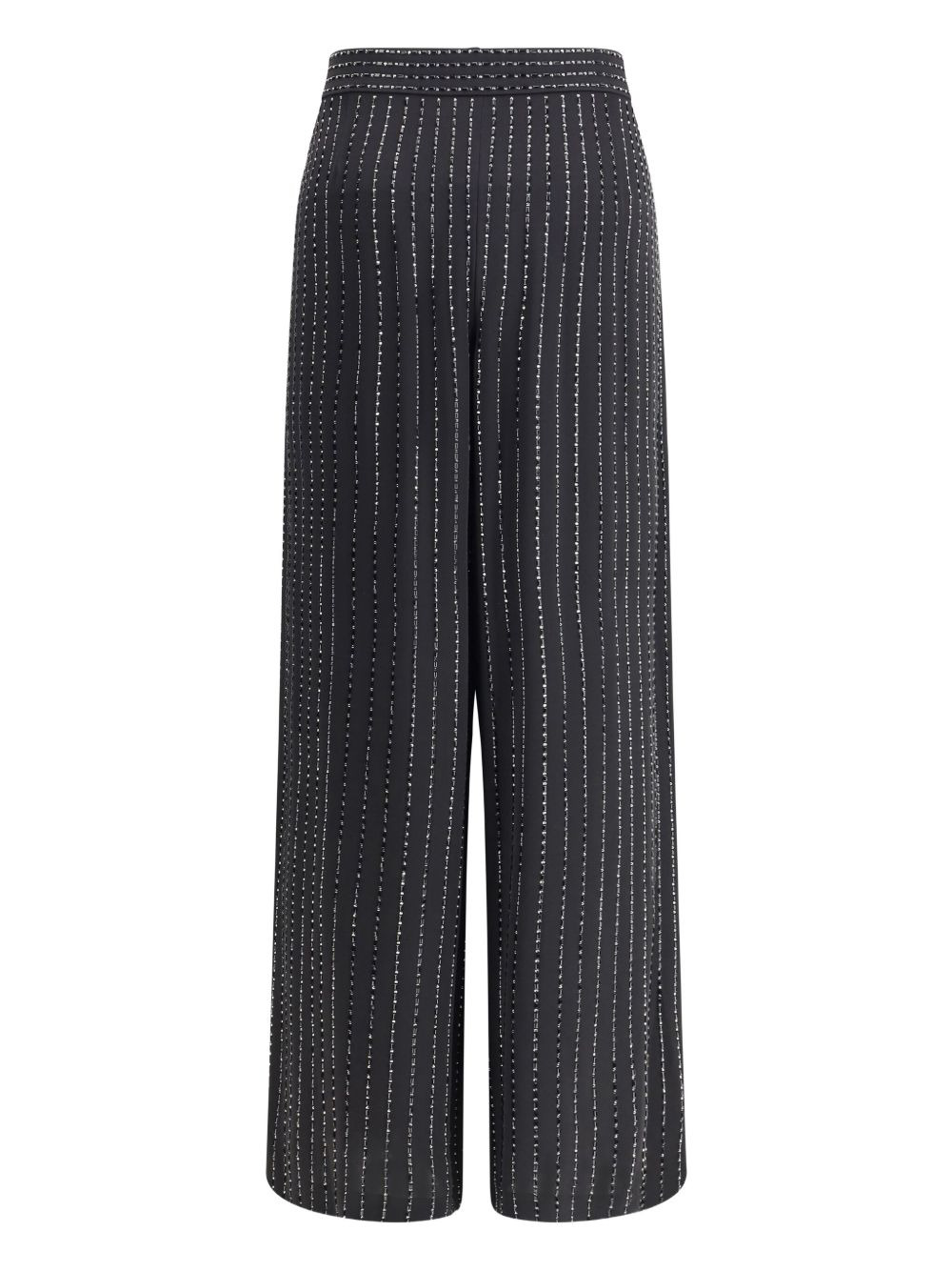 sequin-embellished pinstripe trousers - 2