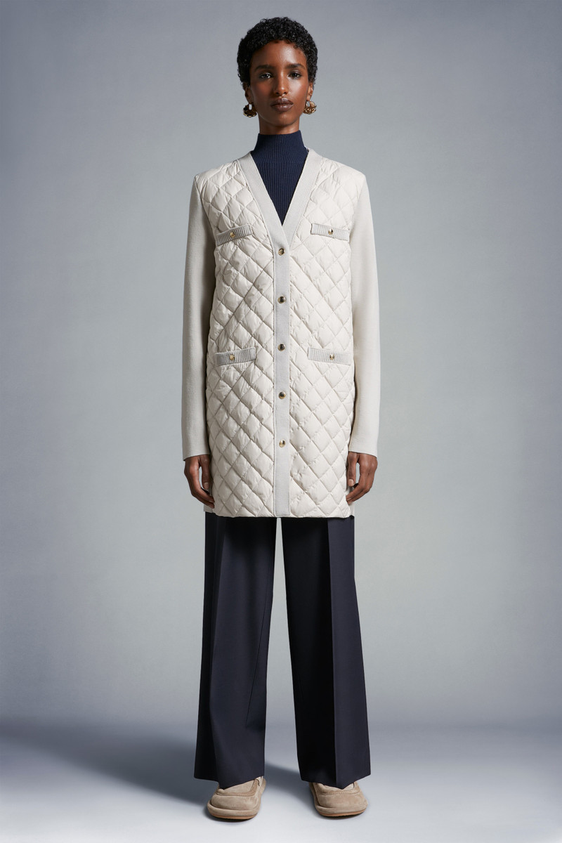 Padded Wool Long Cardigan 3