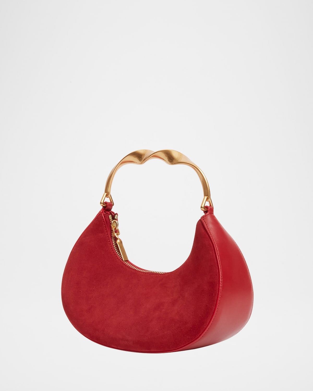 Nixi Suede Twist Top-Handle Bag - 1