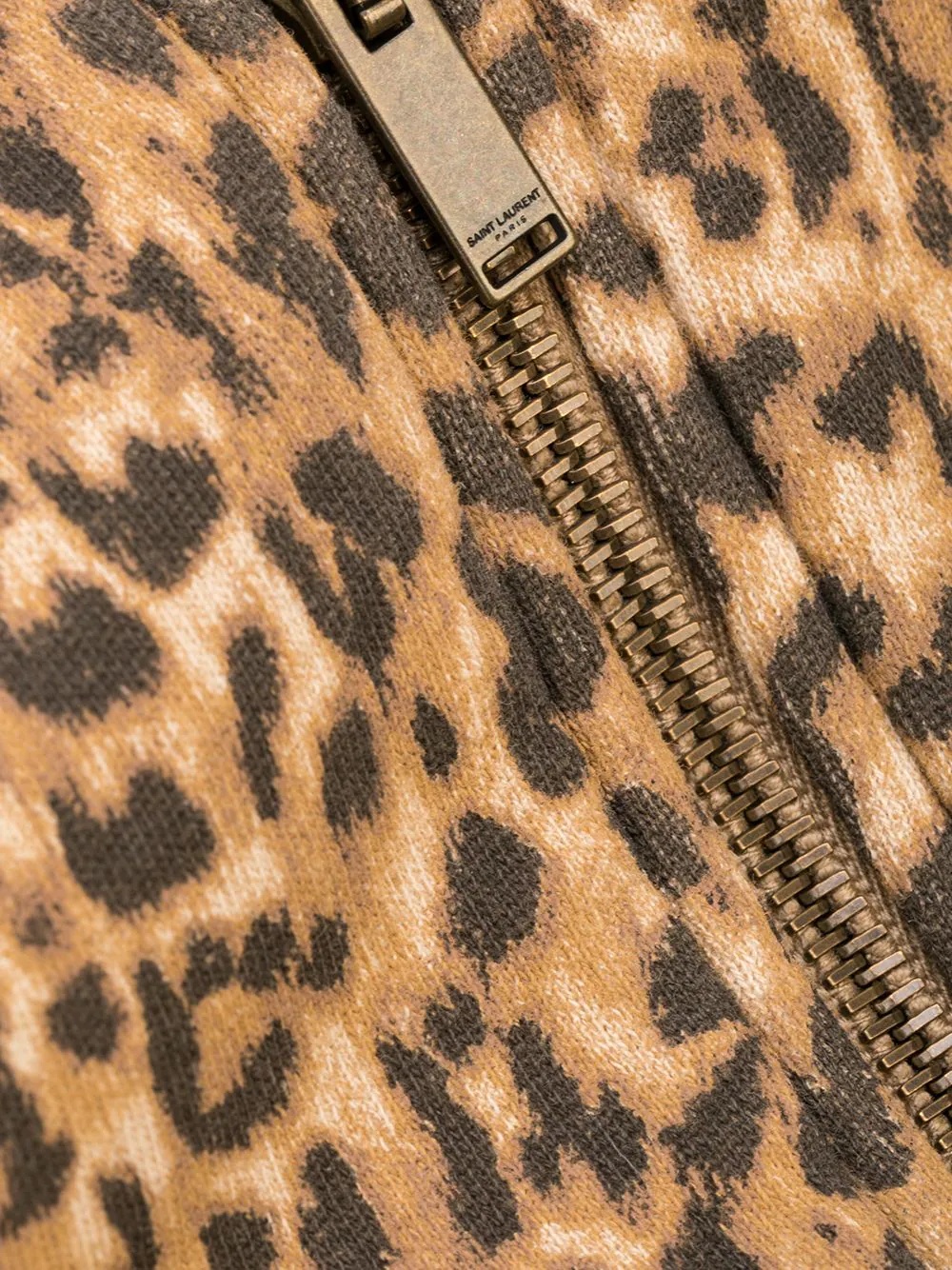 leopard-print zipped hoodie - 6