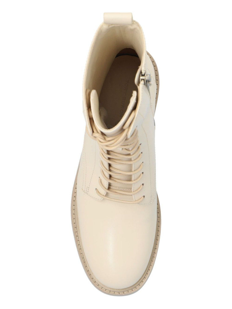 logo-embossed leather boots 6