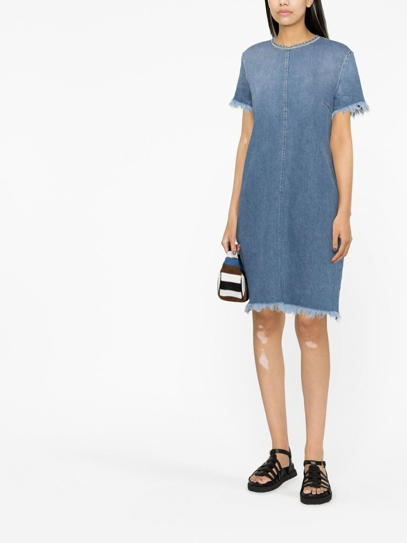 FABIANA FILIPPI frayed denim dress outlook