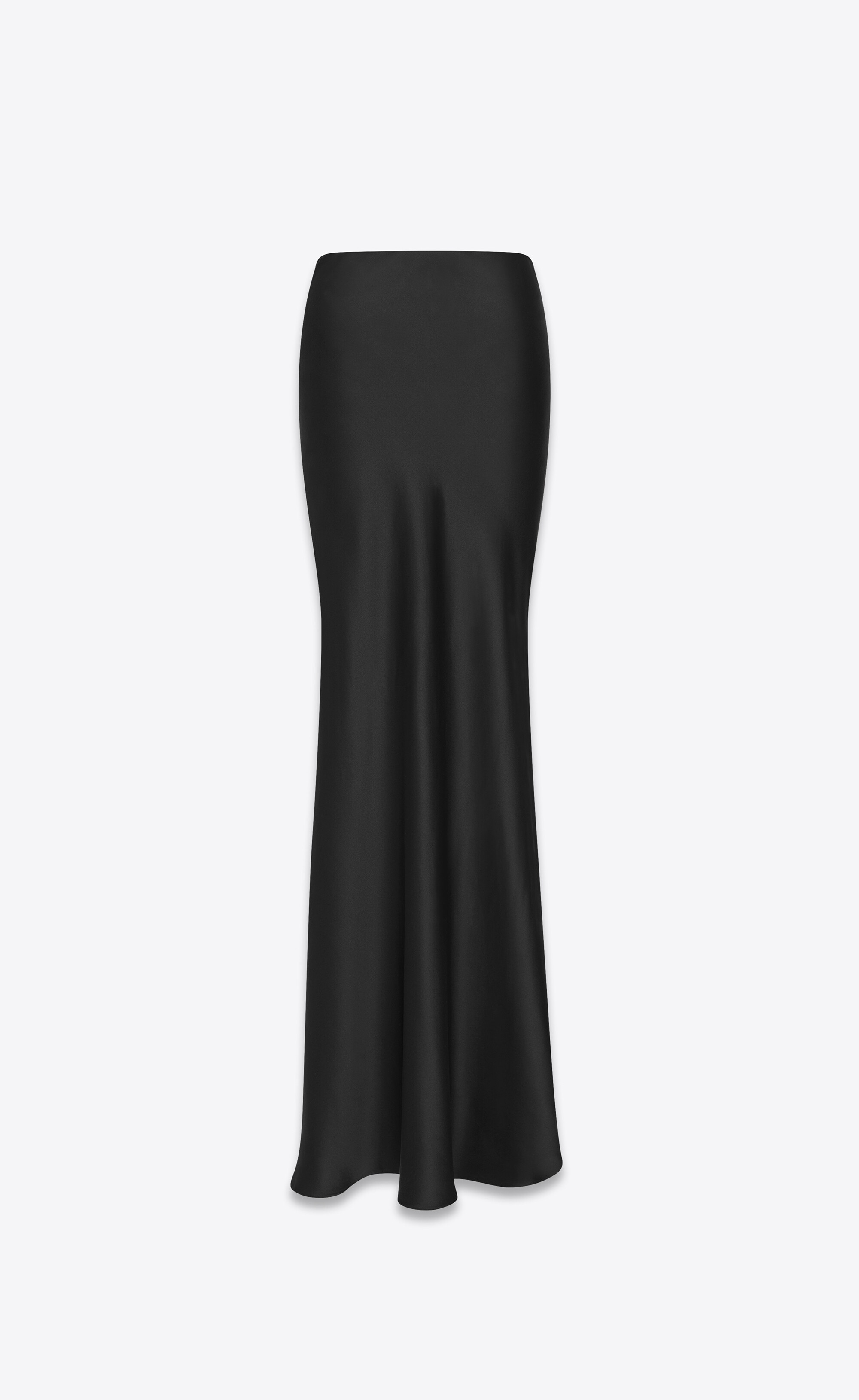 long skirt in washed satin - 1