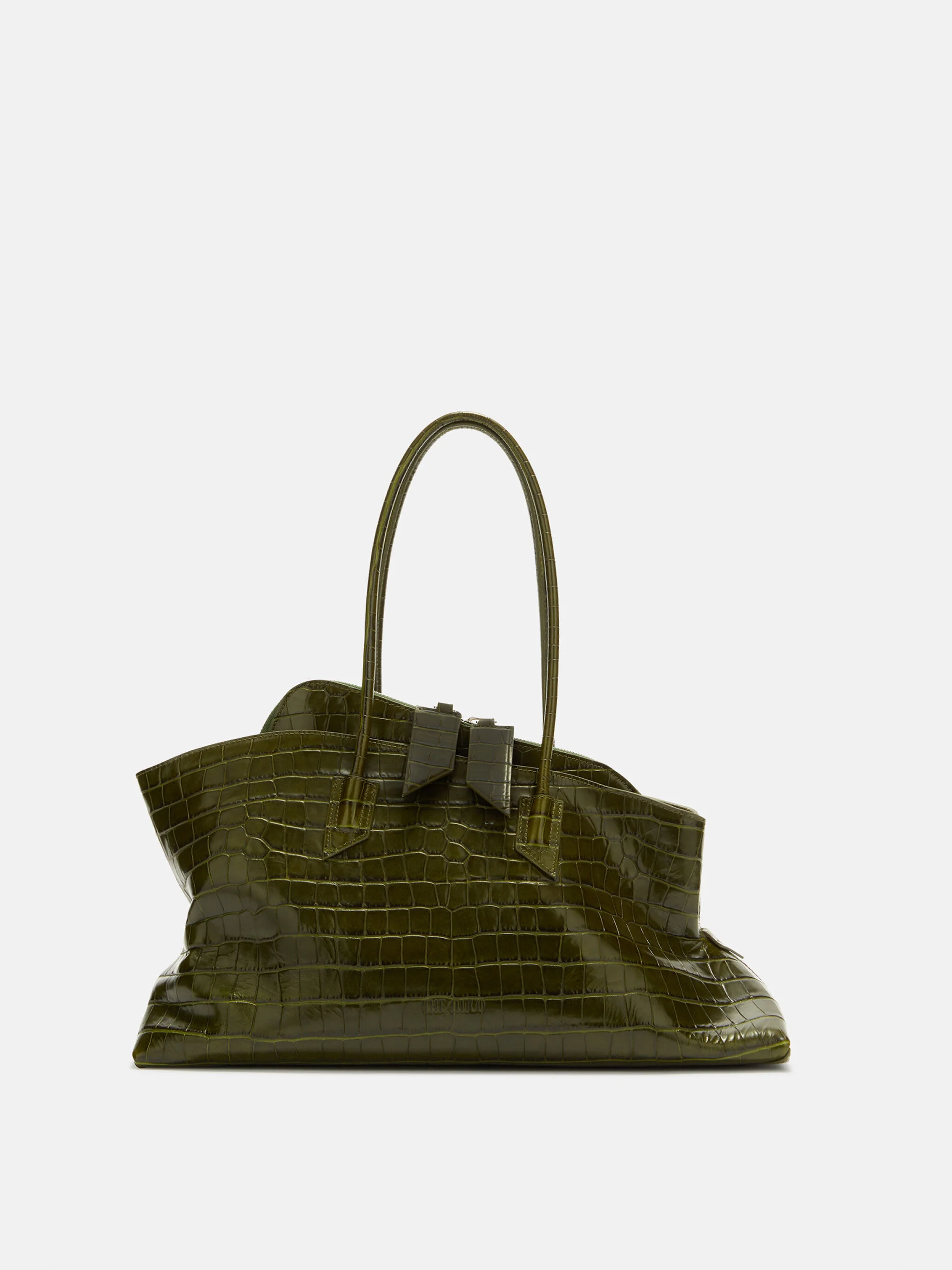 ''LA PASSEGGIATA MEDIUM'' DARK GREEN TOP HANDLE - 1