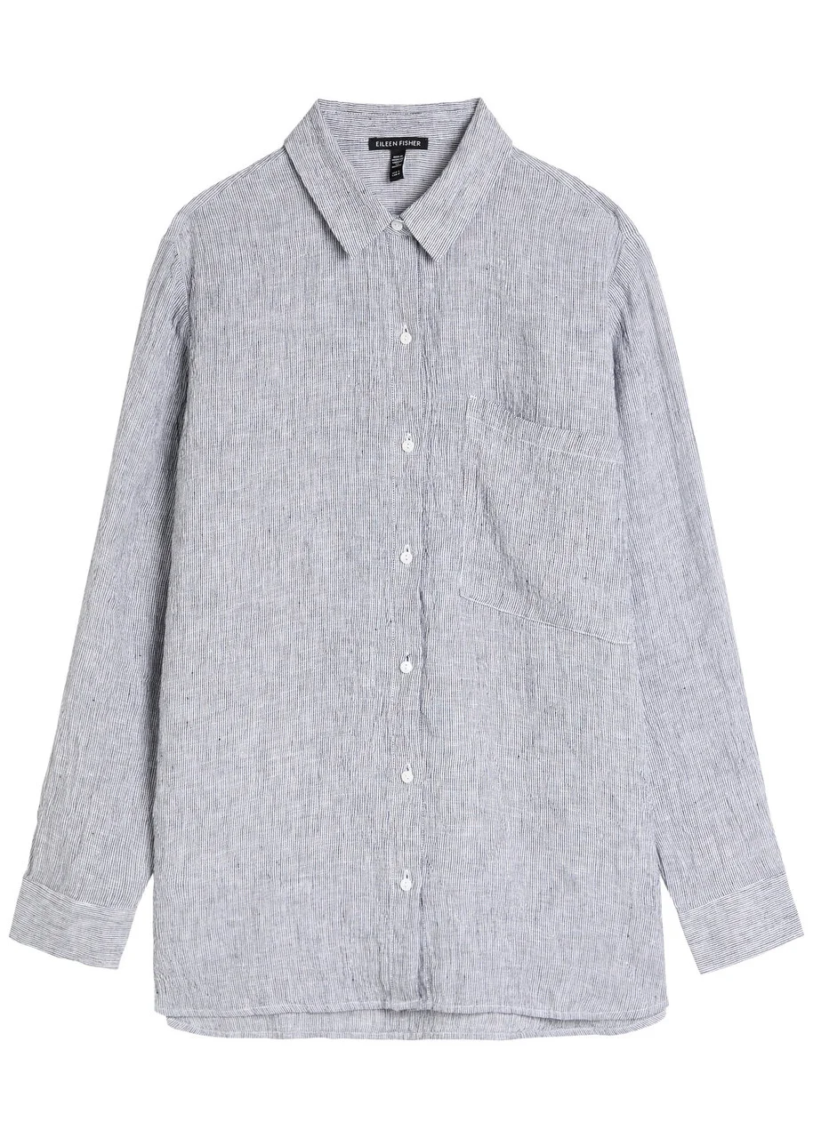 Eileen Fisher Striped Linen Shirt - 1