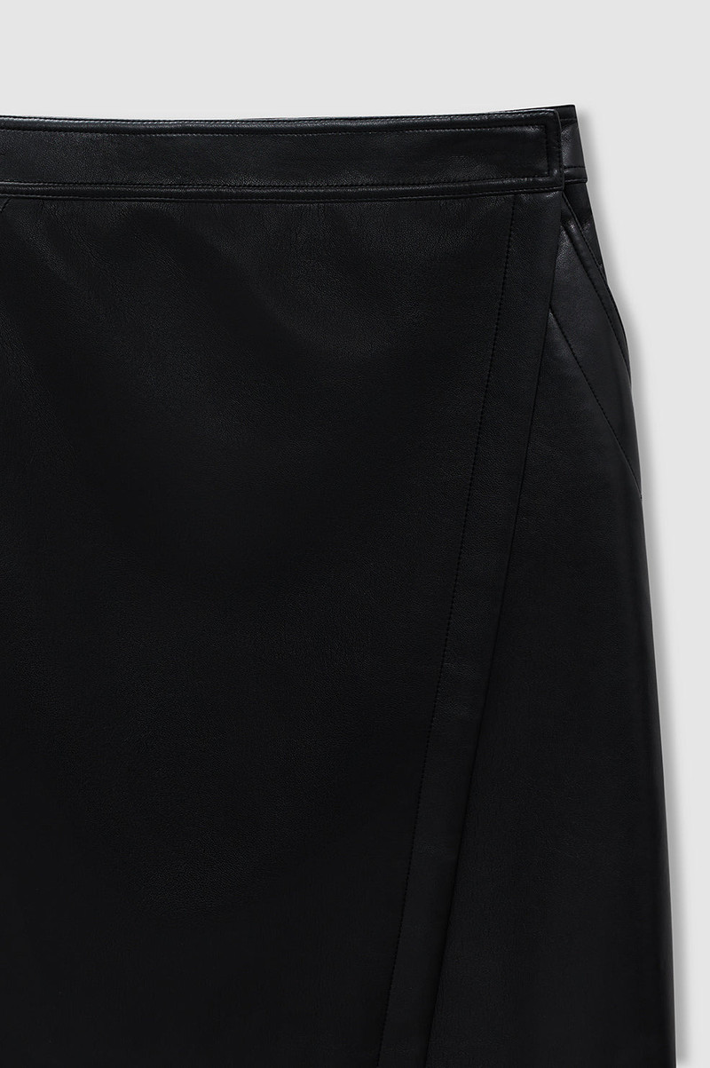 Alanis Skirt - Black Recycled Leather 4