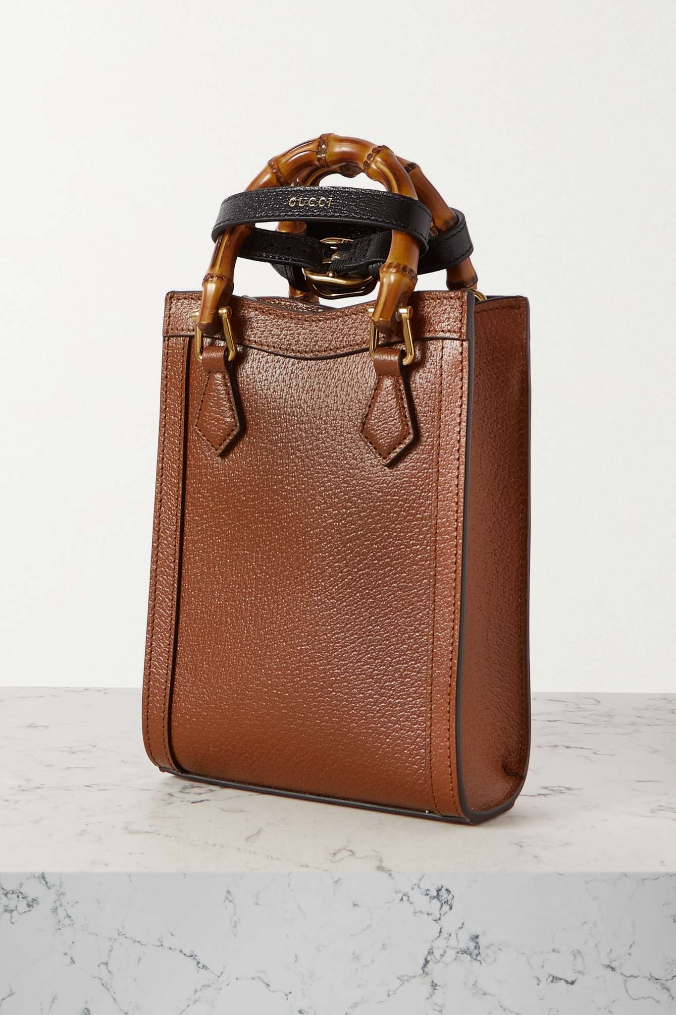 Diana mini textured-leather tote bag - 3