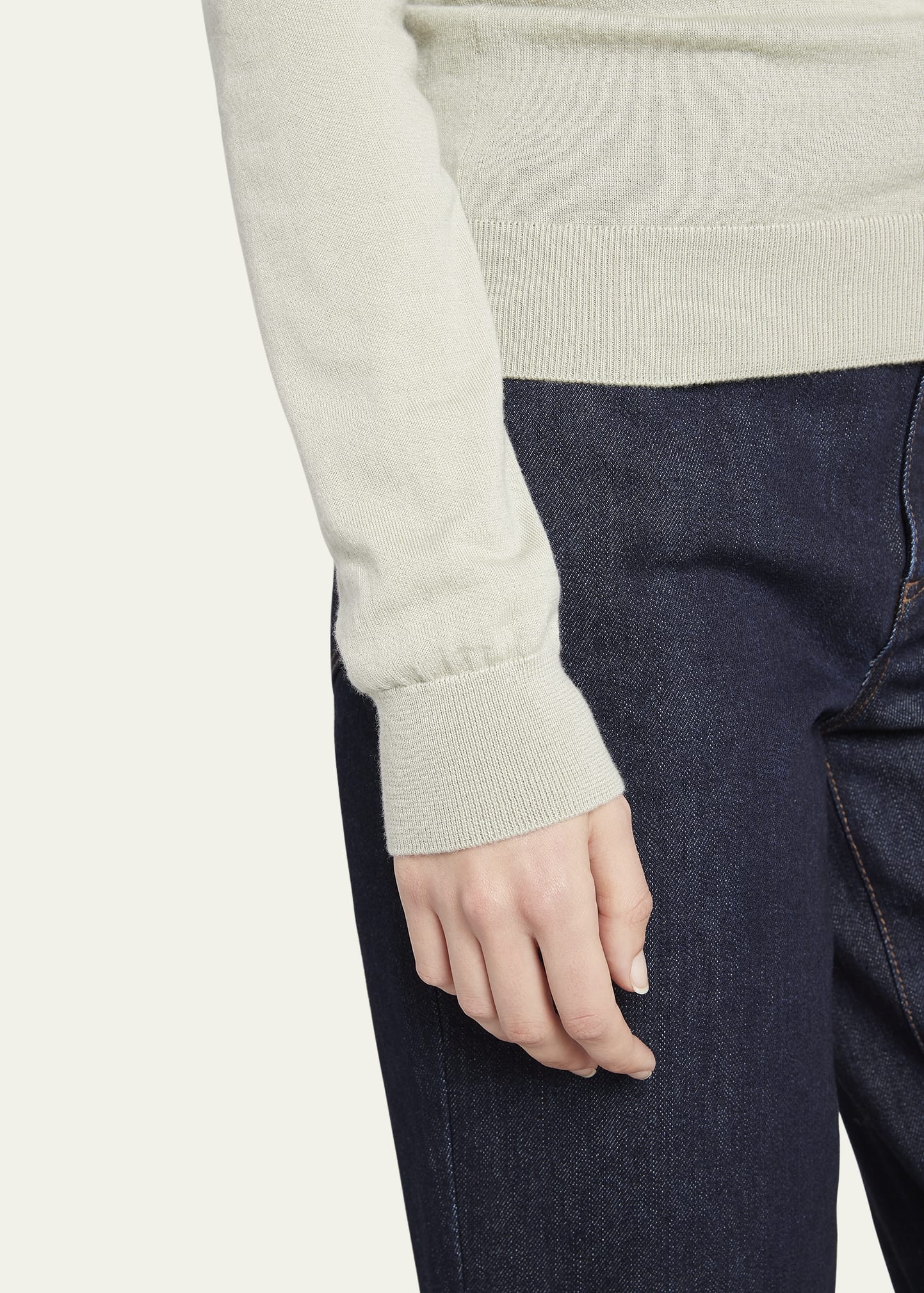 Long-Sleeve Cashmere Sweater - 5