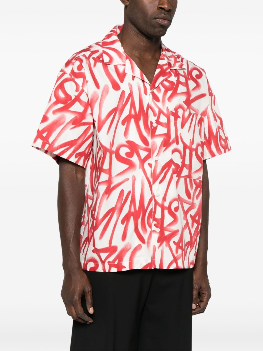 graffiti-print shirt - 3