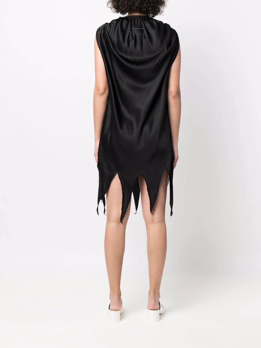 raw-hem satin dress - 4