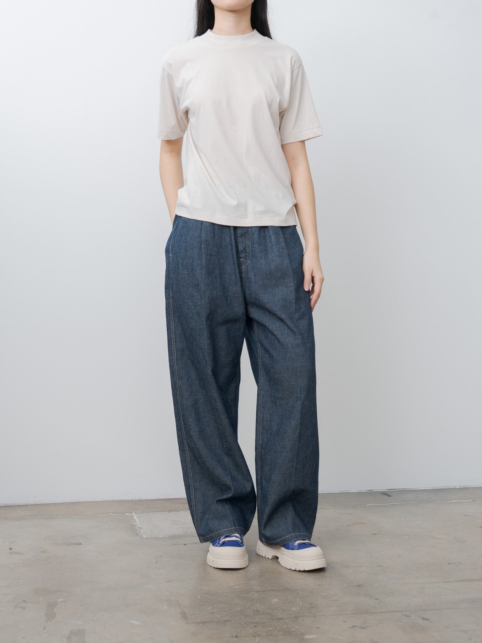 Fresca Nubuck Mockneck T-Shirt - Warm White - 5