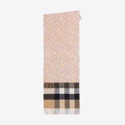 Burberry Reversible Check and Monogram Cashmere Scarf outlook