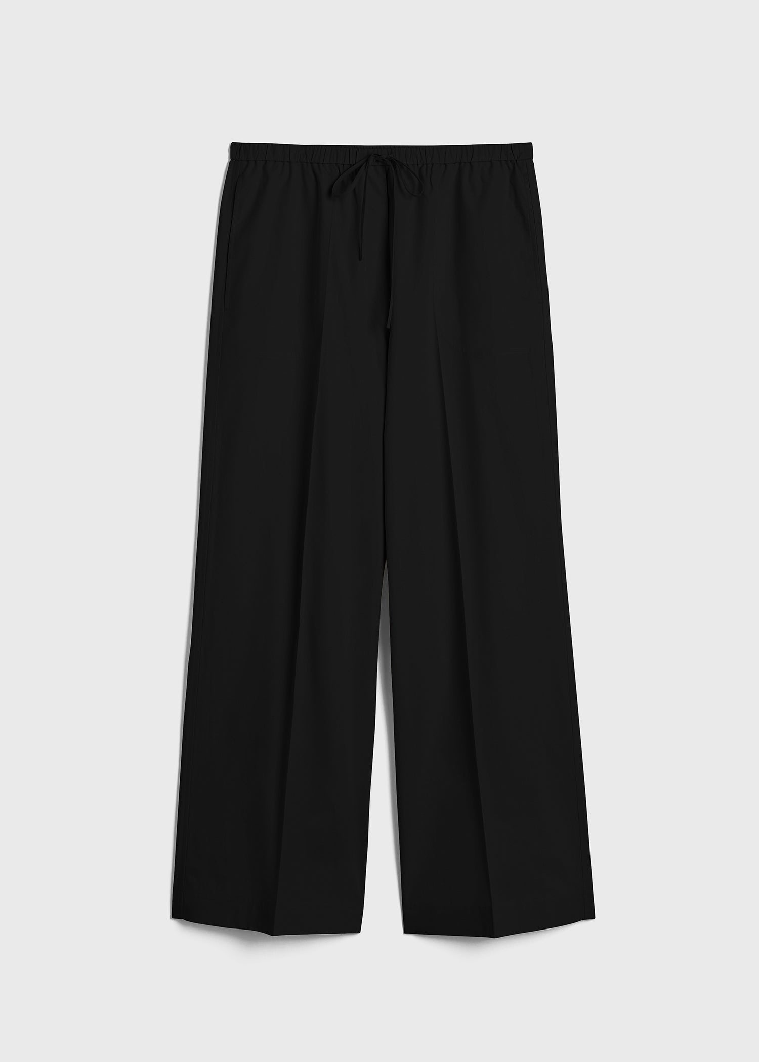 Cotton drawstring trousers black - 1