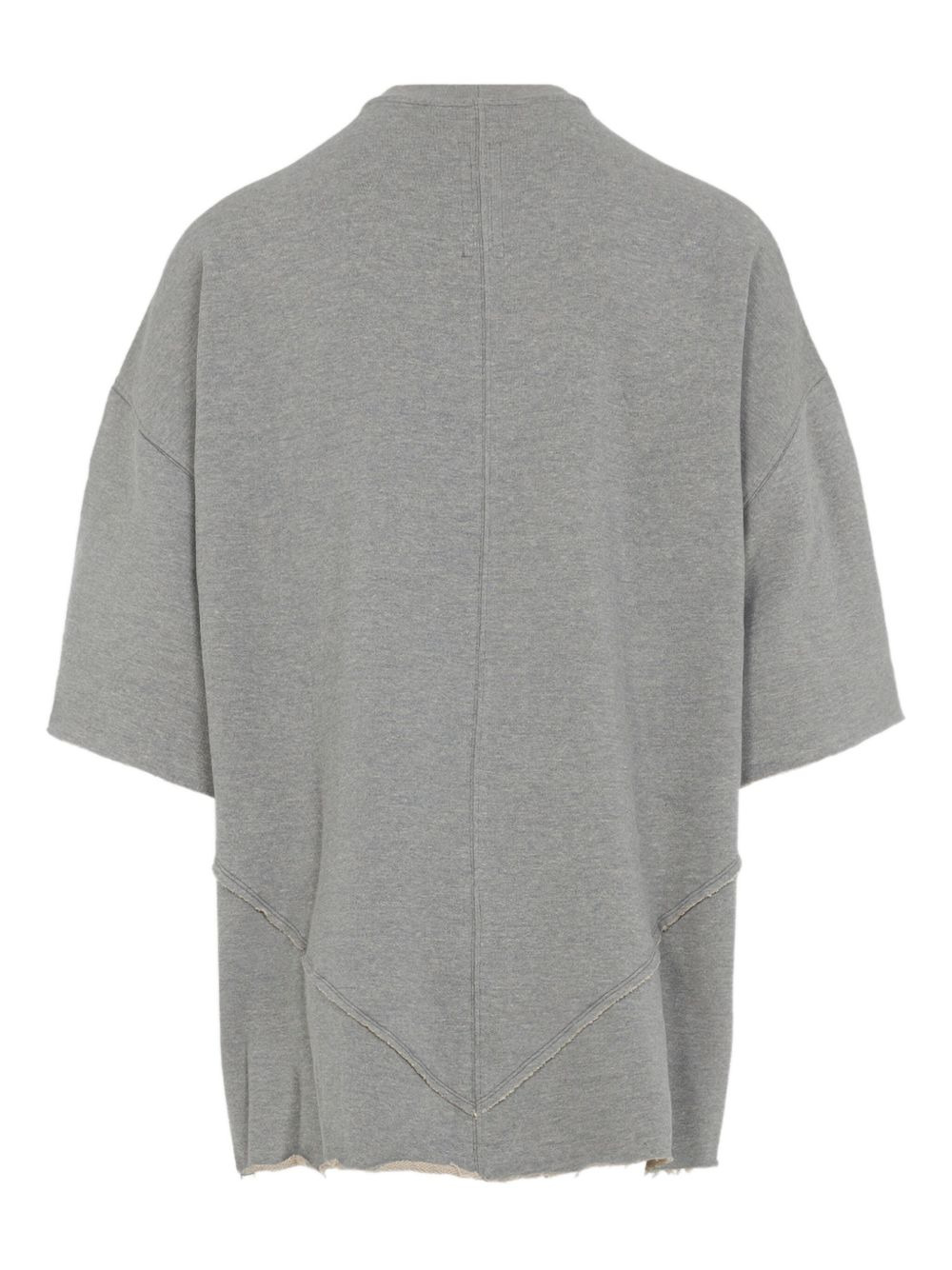 frayed-detail panelled T-shirt - 2