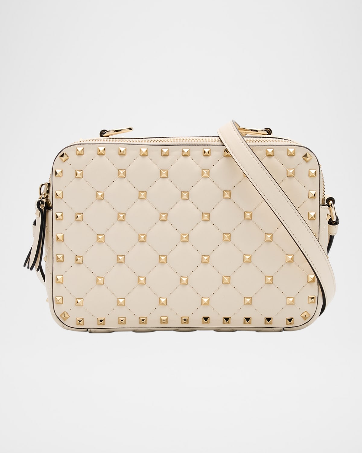 Valentino★素敵！Rockstud double zip crossbody bag VALENTINO - Rockstud Double Zip Leather Crossbody Bag – The